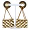 Orecchini Chanel Cocomark Matelasse con catena, orecchini da donna placcati in oro, set di 2, Immagine 3