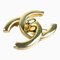 Coco Mark Turnlock Metal Gold Brooch from Chanel 1