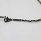 CHANEL Necklace Charm Here Mark Camellia Clover Coin Chain Leather 96P VINTAGE Silver Black Women's 8