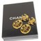 Chanel Earrings Here Mark Gold Logo Vintage, Set of 2 9