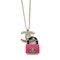 CHANEL Pink Matelasse Necklace Necklace Gold Pink Gold Plated Gold Pink 2