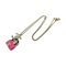 CHANEL Pink Matelasse Necklace Necklace Gold Pink Gold Plated Gold Pink, Image 3