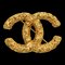 CHANEL Cocomark Lava 95A Metal Gold Brooch, Image 1
