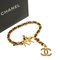 Cocomark 01a Colored Stone Bambi Metal Gold Brown Chain Bracelet from Chanel 2