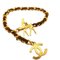 Cocomark 01a Colored Stone Bambi Metal Gold Brown Chain Bracelet from Chanel, Image 3