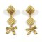 Matelasse Ribbon Earrings from Chanel, Set of 2 1