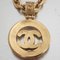 CHANEL necklace here mark gold pendant long chain ladies 4