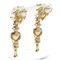 Chanel Mademoiselle Cocomark Doll Motif Gold Plated 02P Women's Earrings, Set of 2, Image 3