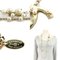 CHANEL Necklace Coco Mark Metal/Fake Pearl Gold/White Ladies 5