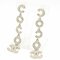 Here Mark Costume Pearl Earrings Light Gold Metal B21pc Coco B21p Swing from Chanel, Set of 2 1