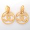 CC Coco Mark Circle Earrings in Gold from Chanel, Set of 2 6