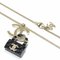 CHANEL Back Motif Pendant Necklace Metal/Resin Light Gold/Black 42/59cm B23C Cocomark Matrasse Bag Costume Jewelry, Image 2