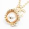 CHANEL Cocomark Flower Pearl Necklace Gold F23K 5