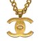 Turnlock Cocomark 97p Gold Chain Necklace from Chanel 5