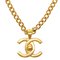 Turnlock Cocomark 97p Gold Chain Necklace from Chanel 1