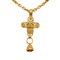 Cocomark Cross Bell Halskette Vergoldet Damen von Chanel 1