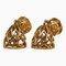 Chanel Birdcage Motif Coco Mark Earrings Gold Plated Women's, Set of 2 1