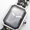 Premiere L Armbanduhr Quartz aus schwarzem Edelstahl & Ledergürtel von Chanel 10
