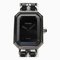 Premiere L Armbanduhr Quartz aus schwarzem Edelstahl & Ledergürtel von Chanel 1