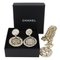 Gold-Plated Earrings & Necklace from Chanel, Set of 3 1