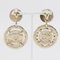 Gold-Plated Earrings & Necklace from Chanel, Set of 3 4