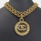 Coco Mark Vintage Gold Plated X Glass Womens Necklace from Chanel 2