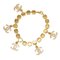 CHANEL Cocomark Rhinestone 95A Gold Bracelet 3