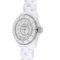 Reloj J12 de cerámica blanca y diamantes de Chanel, Imagen 2