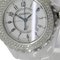 CHANEL J12 33mm H0967 Ladies Watch Diamond Bezel Date White Ceramic Quartz 9