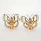 Goldfarbene Gripoa Schmetterlings-Ohrringe von Chanel, 2 . Set 3