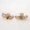 Goldfarbene Gripoa Schmetterlings-Ohrringe von Chanel, 2 . Set 5