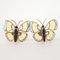 Goldfarbene Gripoa Schmetterlings-Ohrringe von Chanel, 2 . Set 1