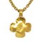 CHANEL Stone Coco Mark 96A Gold Chain Necklace Black 0055 3