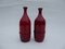 Vases Eeklo Mid-Century Vernis Rouges par Leon Goossens, Belgique, 1960s, Set de 2 1