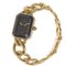 Premiere Watch Diamond Bezel H0113 K18 Yellow Gold X Quartz Analog Display Black Dial Ladies from Chanel 2