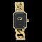 Reloj para mujer Premiere L tamaño H0113 con bisel de diamantes y hebilla con esfera negra K18yg de cuarzo en oro amarillo de Chanel, Imagen 1