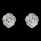 Boucles d'Oreilles Camélia K18Wg en Or Blanc Chanel, Set de 2 1