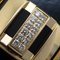 CHAUMET Class One Ring MM Half Diamond #54 K18YG Yellow Gold x Black Rubber 199680 7