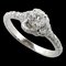 CHAUMET Pt950 Platin Lien d'Amour Solitaire Diamant Ring J3LCZZ 0.30ct 3.6g Damen 1