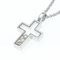 CHOPARD Happy Diamond Cross Top Charm 79/4009 White Gold [18K] Diamond,Sapphire Men,Women Fashion Pendant Necklace [Silver] 9