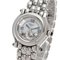 Reloj para mujer Happy Sport de acero inoxidable y diamantes de Chopard, años 80, Imagen 4
