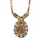 Necklace Metal Rhinestone Gold Cd Logo by Christian Dior 1