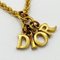 Dior Necklace Logo Design Accessory Neck Circumference 42cm Gold Womens Fashion Used by Christian Dior 5