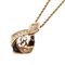 Dior Necklace Womens Brand Transparent Stone Gold Black by Christian Dior, Image 1