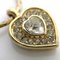Necklace Gold Heart Gp Rhinestone Ladies by Christian Dior 2