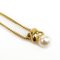 Collana in metallo/finta perla dorata di Christian Dior, Immagine 1