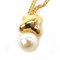 Collana in metallo/finta perla dorata di Christian Dior, Immagine 3
