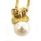 Halskette aus Metall/Fake Pearl Gold von Christian Dior 4