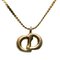 CD Rhinestone Necklace in Gold Plated by Christian Dior 2