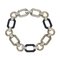 Halskette mit Kettengliedern aus silber-schwarzem Metall-Kunststoff von Christian Dior 2